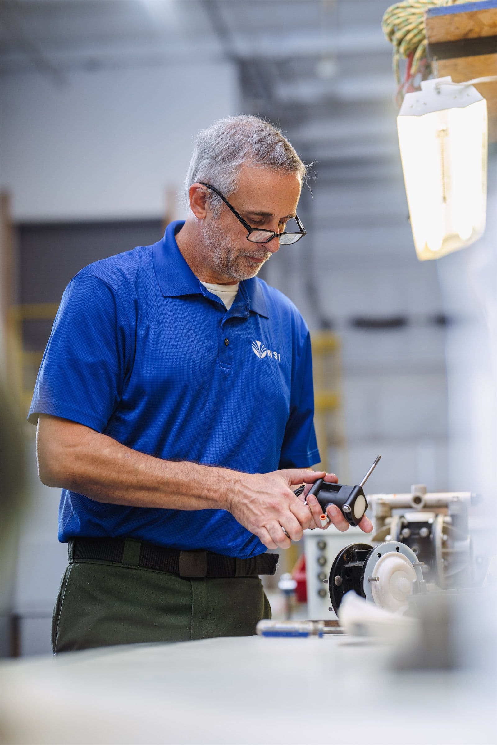 WSI team member in laboratory